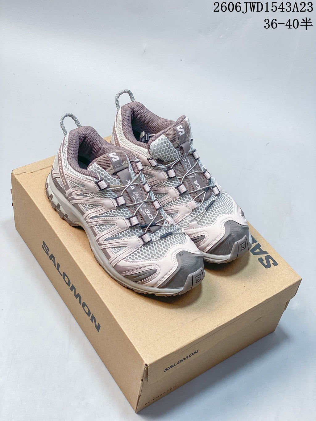 Salomon XA Pro 3D Low-Top Trail Running Shoes, Gray Pink