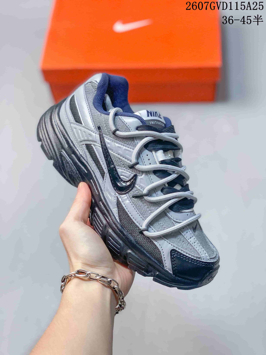 Nike Initiator Gray Black Low-Top Sneakers 2607GVD115A25