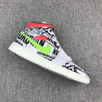 Jordan Air Jordan 1 Mid Graphic Sneakers Black White