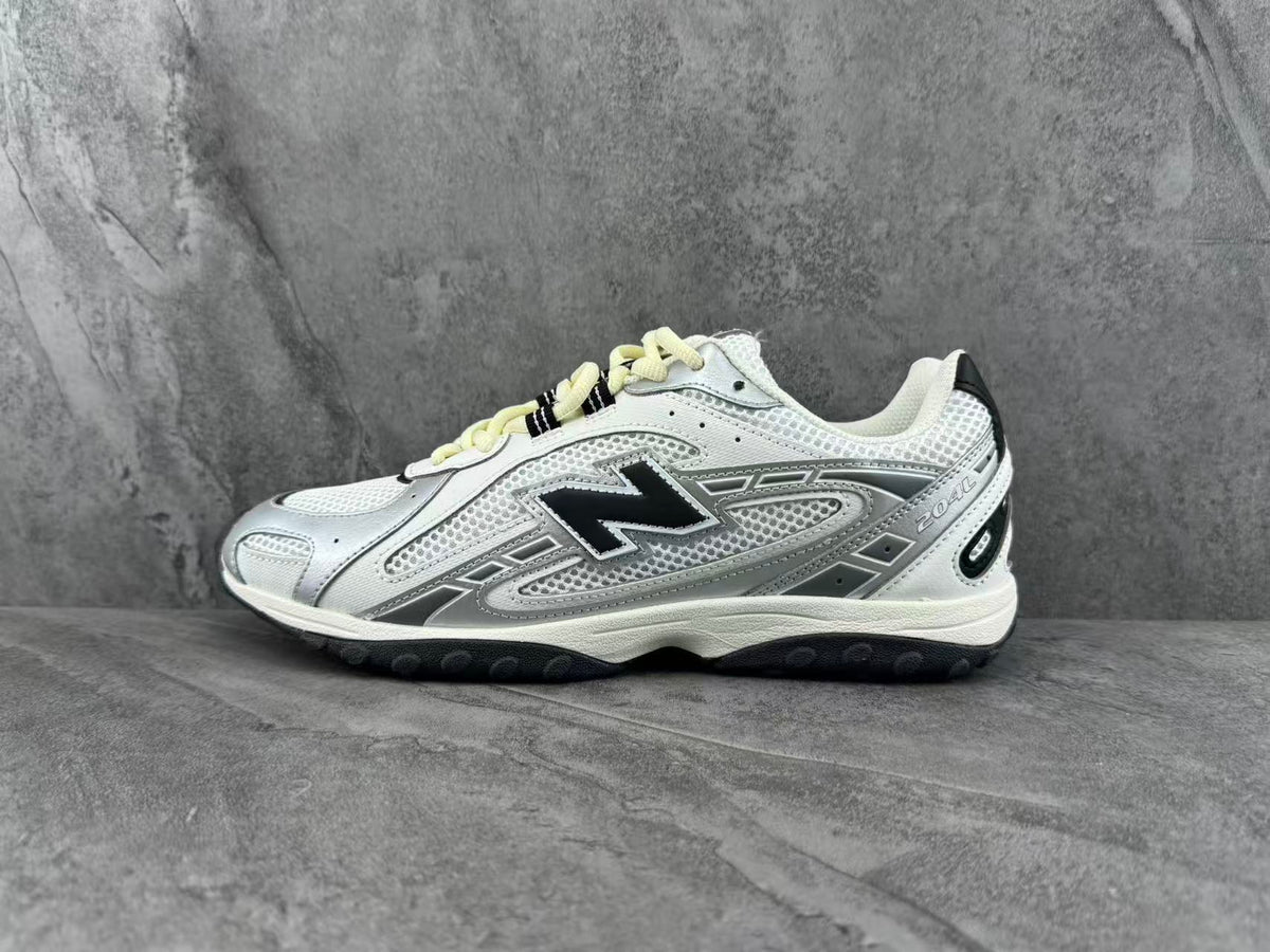 New Balance 204L Silver and White Sneakers