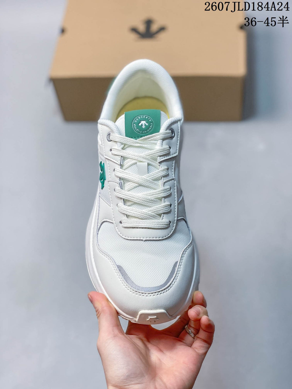 DESCENTE Chron Low-Top Sneakers White Green 712840YWT