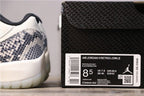 Jordan Air Jordan 11 Retro Low White Black Snakeskin Sneakers