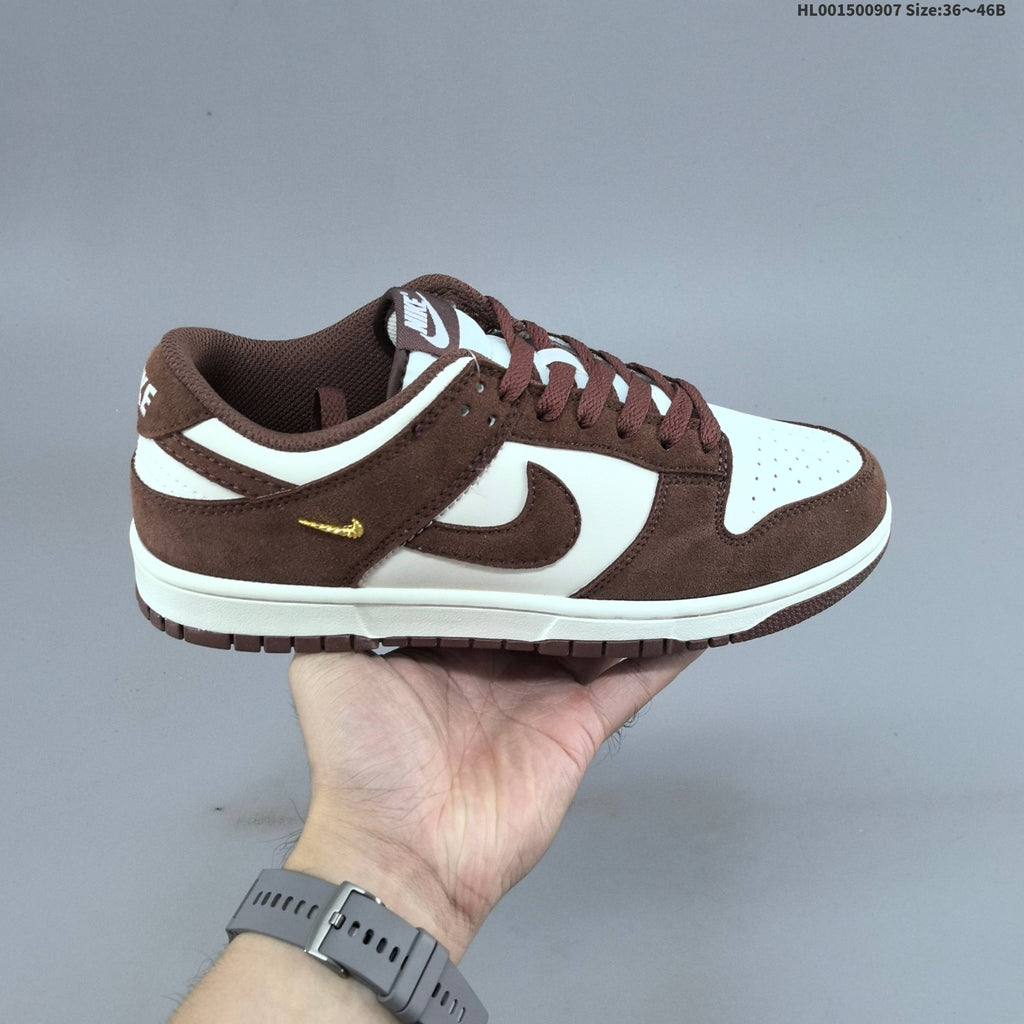 Nike Dunk SB Low Sneakers in Brown and White
