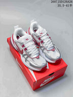 Nike V2K Run Sneakers White Silver Red