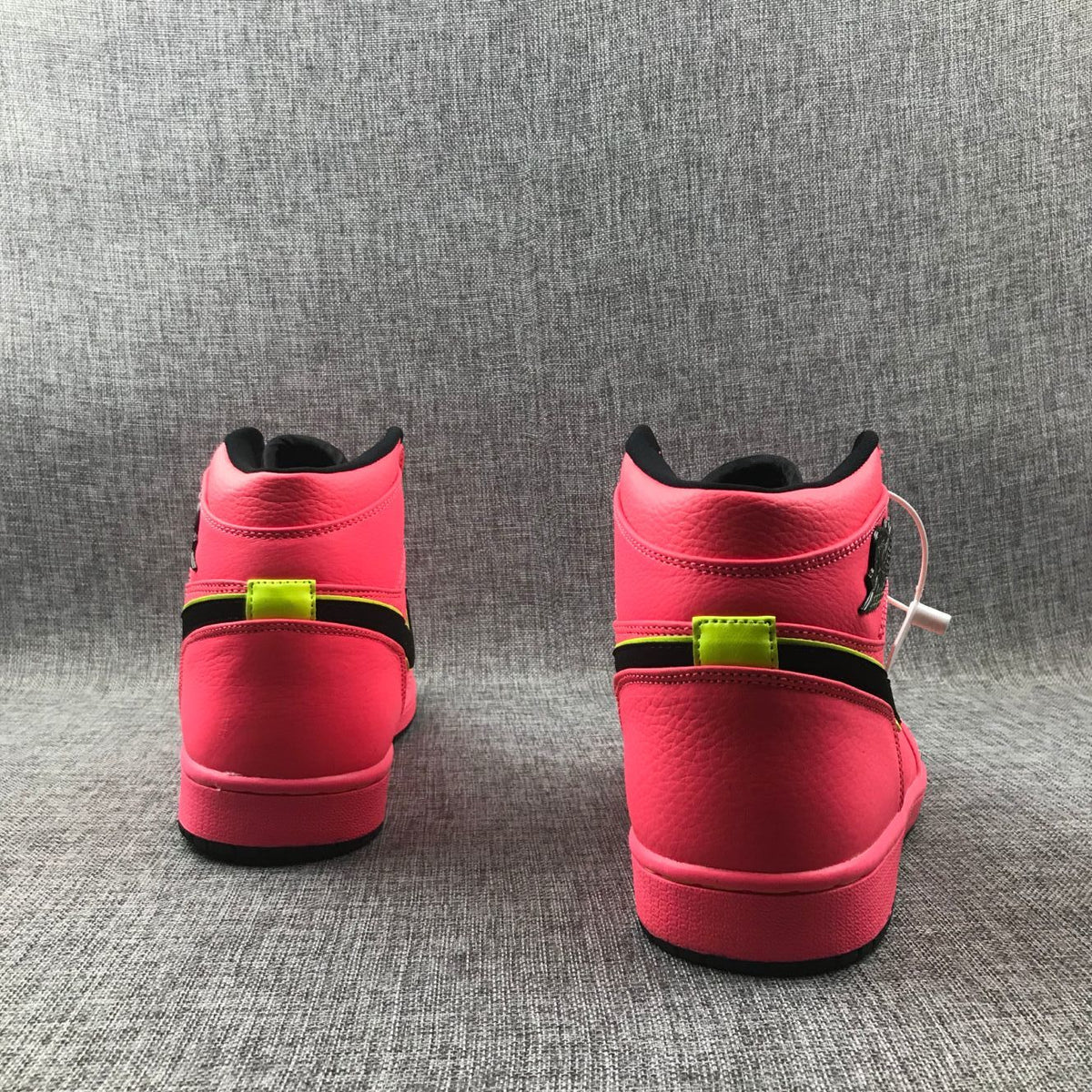 Air Jordan 1 Mid Sneakers Pink Black Volt AQ9131-600