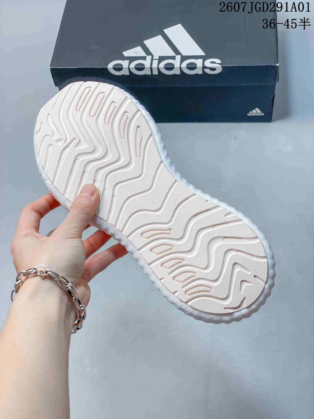adidas AlphaBounce Beyond Running Sneakers in White and Pink