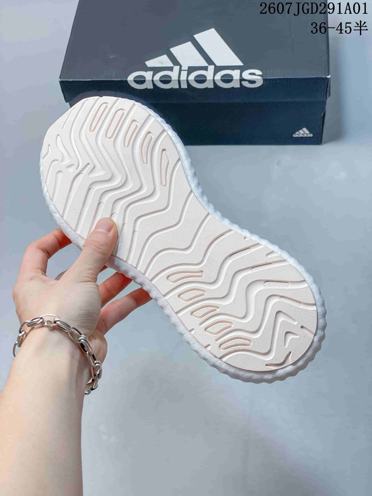 adidas AlphaBounce Beyond Running Sneakers in White and Pink