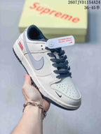 Nike SB Dunk Low Supreme White Light Blue Sneakers