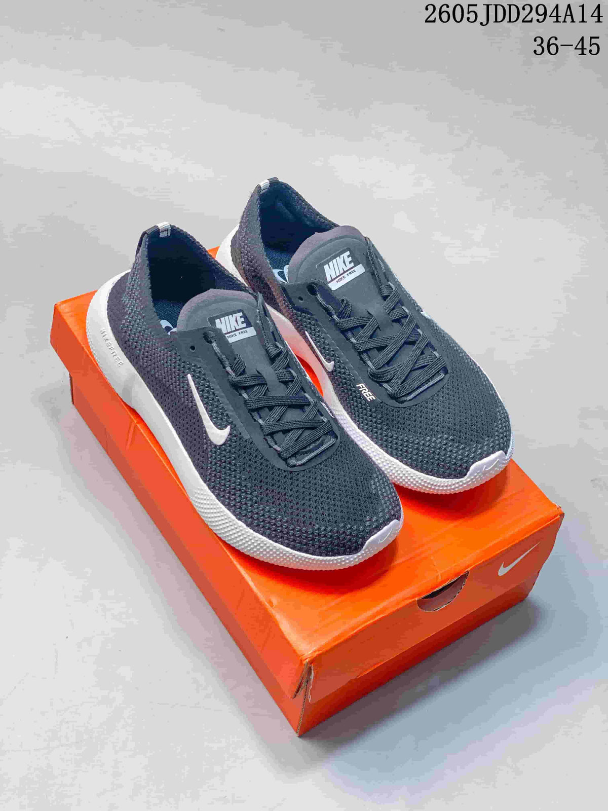 Nike Free Low-Top Running Sneakers Dark Gray White