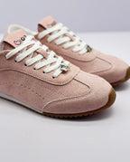 alo Low-Top Sneakers in Pink and White