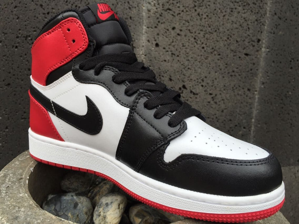Jordan 1 High Sneakers Black White Red