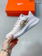 Nike Air Zoom Winflo 8 White Gold Running Sneakers