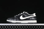 Nike SB Dunk Low Black and White Monogram-Print Sneakers