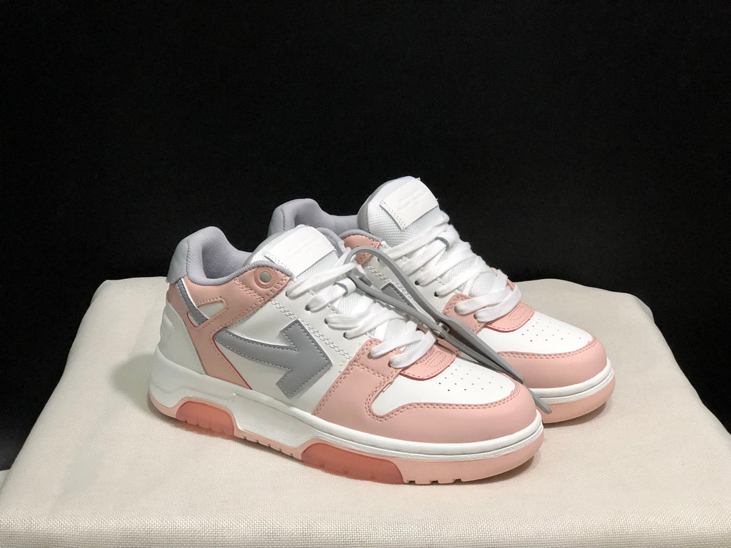Off-White Out Of Office Low-Top Sneakers White Pink Grey