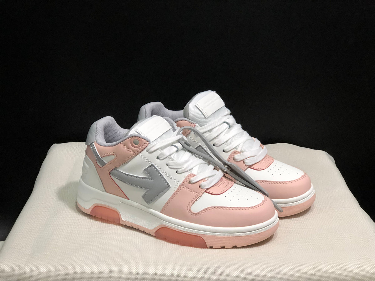 Off-White Out Of Office Low-Top Sneakers White Pink Grey