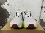 On Cloudmonster Running Shoes in Gray and Lime Green