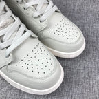 Air Jordan 1 Mid Sneakers in White and Grey