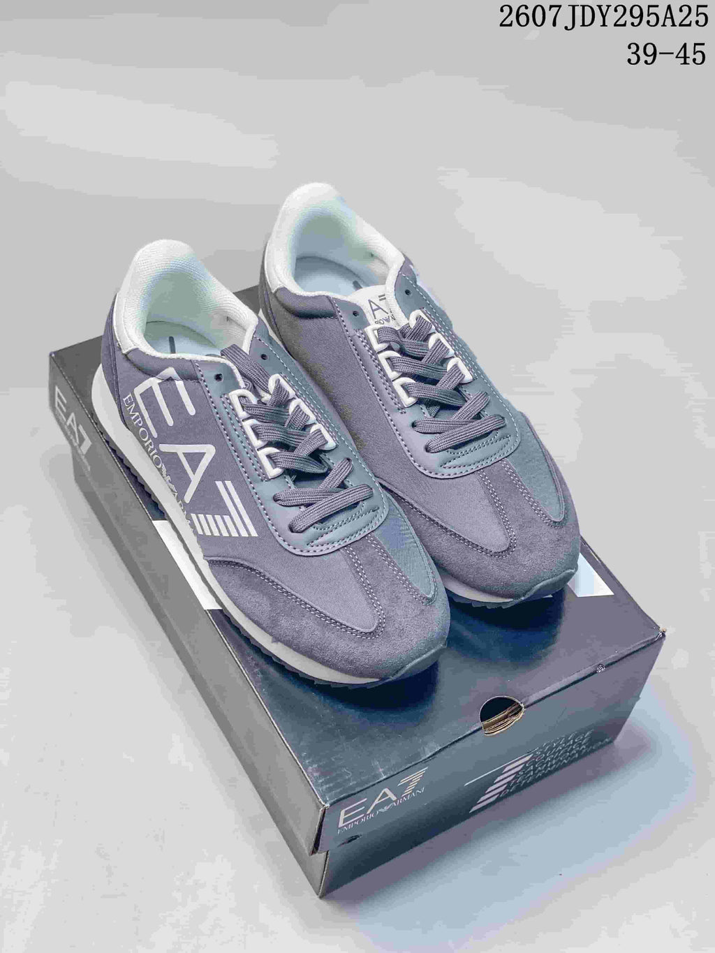 Emporio Armani EA7 Gray Lace-Up Sneakers 2607JDY295A25