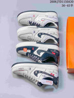 Nike Air Force 1 '07 Low Black and White Graffiti Sneakers