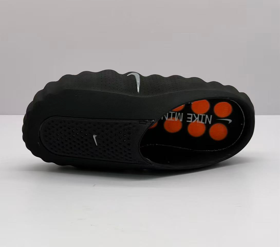 Nike Black Slides with Orange Pod Sole