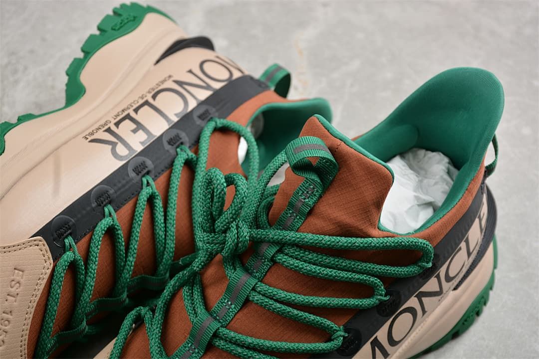 Moncler Trailgrip Lite2 Sneakers in Beige and Green