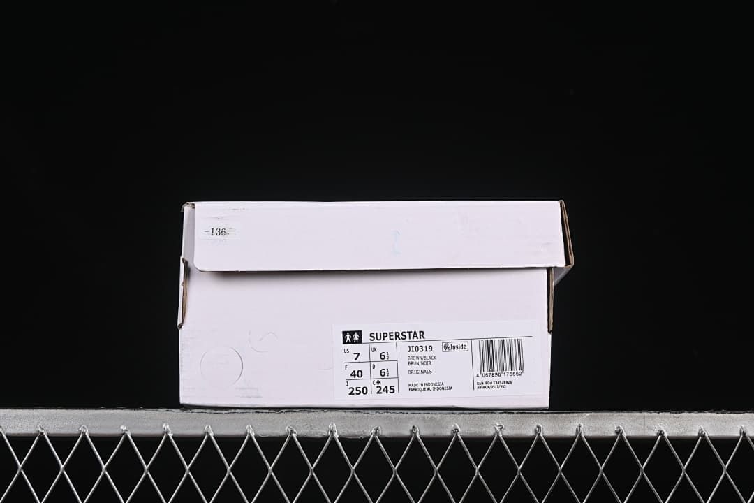 Adidas Superstar JI0319 Black and White Sneakers
