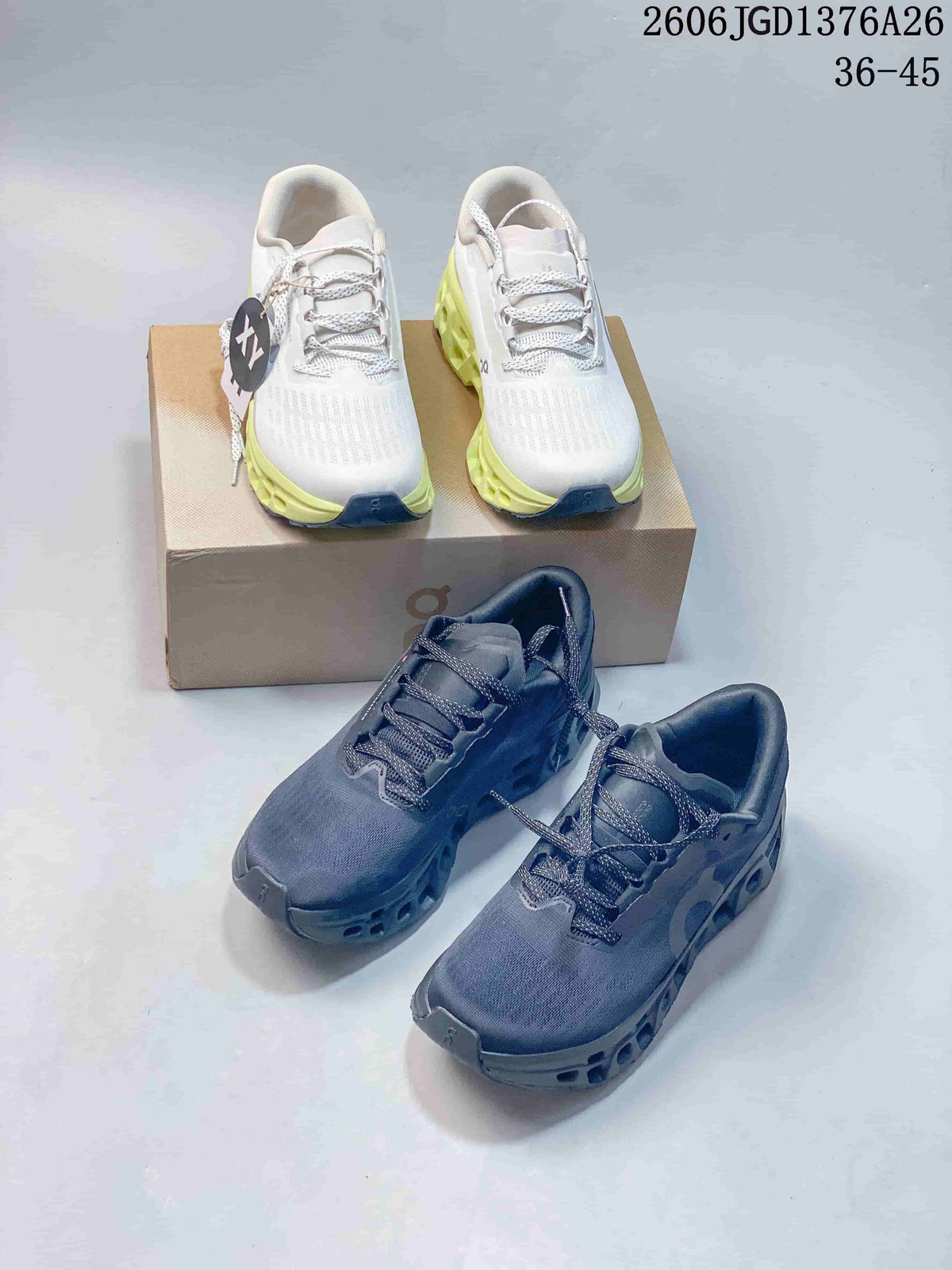 On Cloudmonster 3 Running Shoes, White and Lime