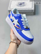 BAPE x Nike Air Force 1 '07 Low Blue White Sneakers DRF5