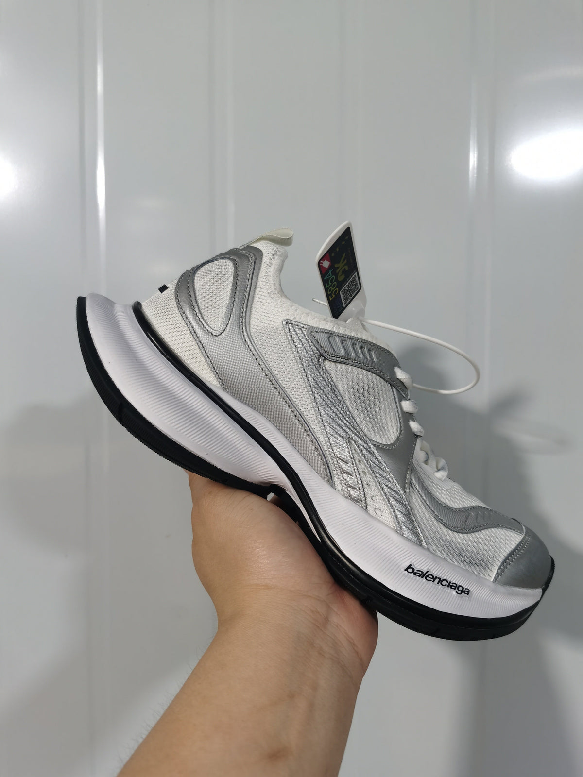 Balenciaga Circuit 9100 Sneakers White Silver