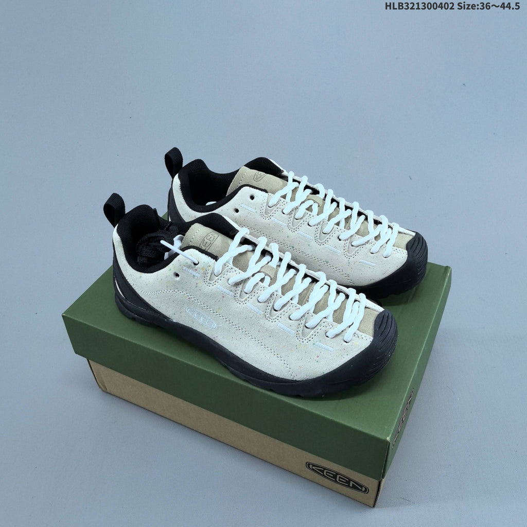 KEEN Jasper Low-Top Outdoor Sneakers, Cream and Black, 1022266