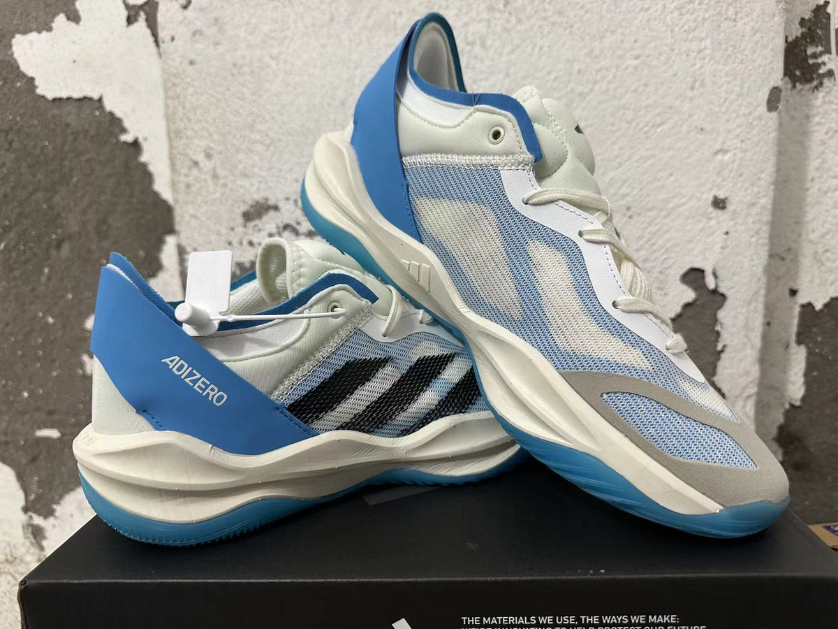 Adidas Adizero White and Blue Sneakers