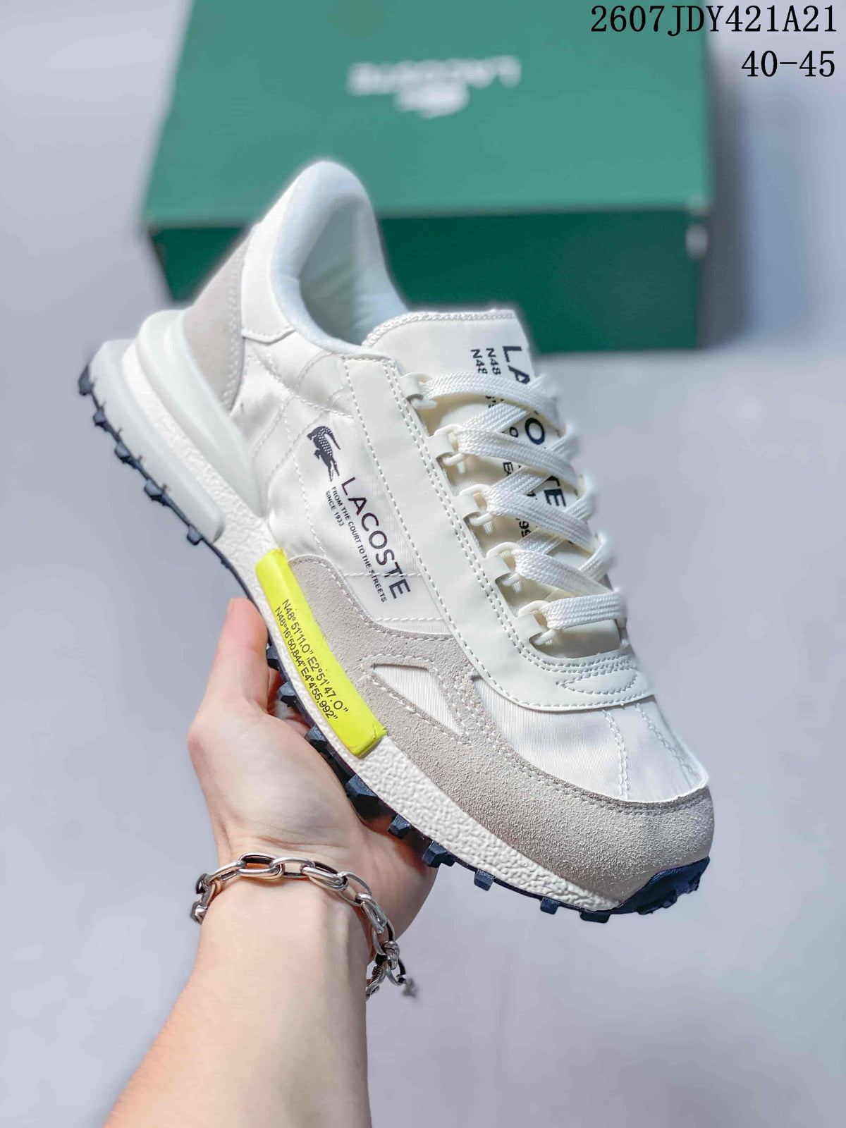 Lacoste Low-Top Lace-Up Sneakers White Grey 2607JDY421A21