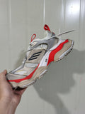 Cargo Suede and Mesh Sneakers Grey Orange