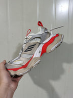 Cargo Suede and Mesh Sneakers Grey Orange