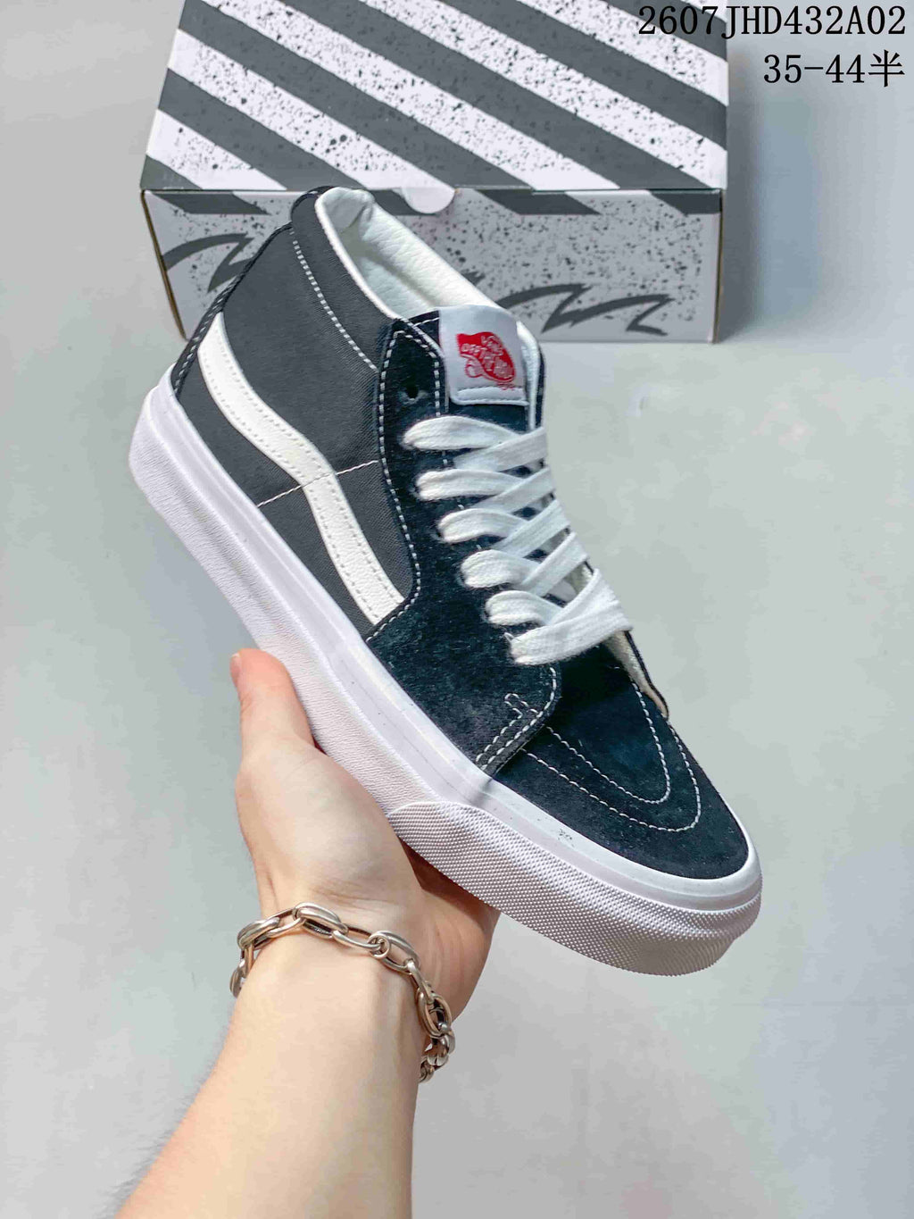 Vans Vault OG Sk8-Mid Black and White Sneakers VN0A4BVCBA2