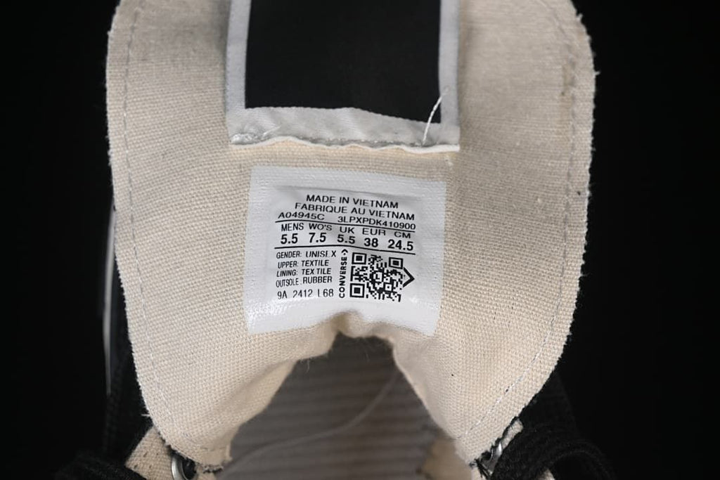 Rick Owens DRKSHDW x Converse Chuck 70 High-Top Black