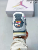 Jordan Air Jordan 4 Retro White Pink Gray Sneakers