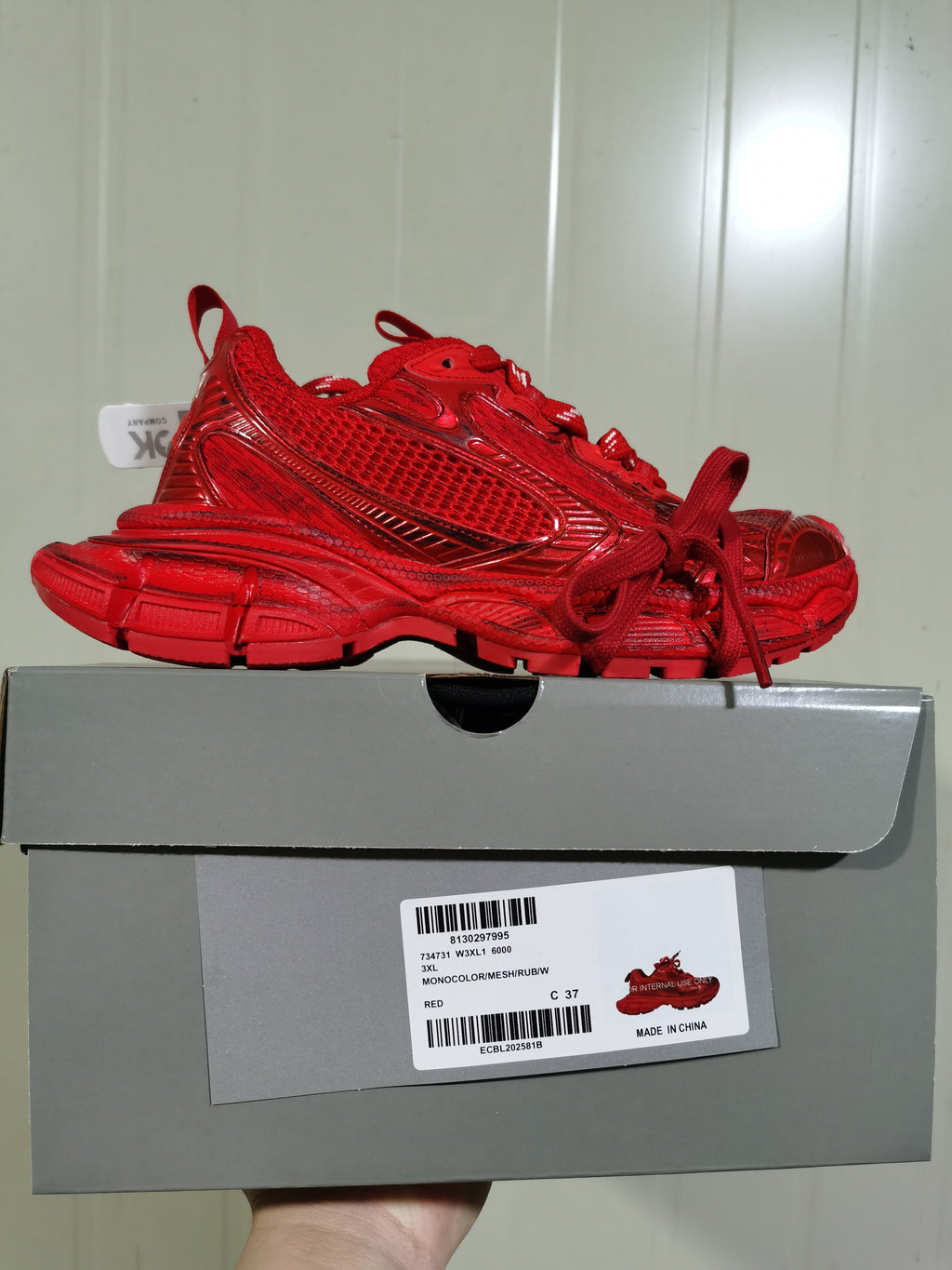 Nike 6000 Red Monochrome Sneakers
