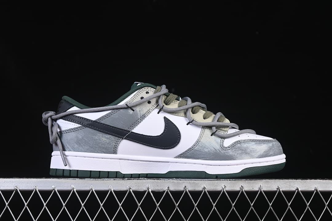 Nike SB Dunk Low White Gray Green Sneakers DV0833-111