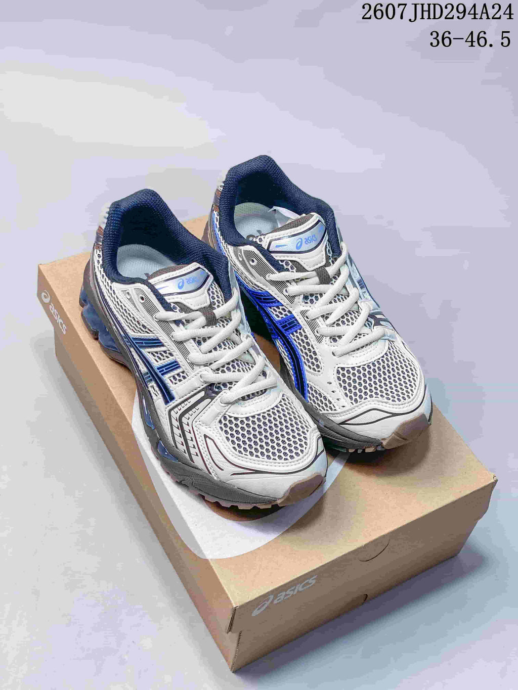 ASICS Gel-Kayano 14 White Blue Gray Sneakers