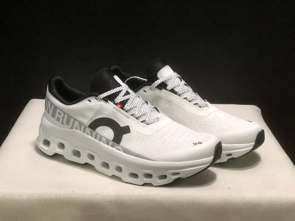 On Cloudmonster 1 All-White Running Sneakers