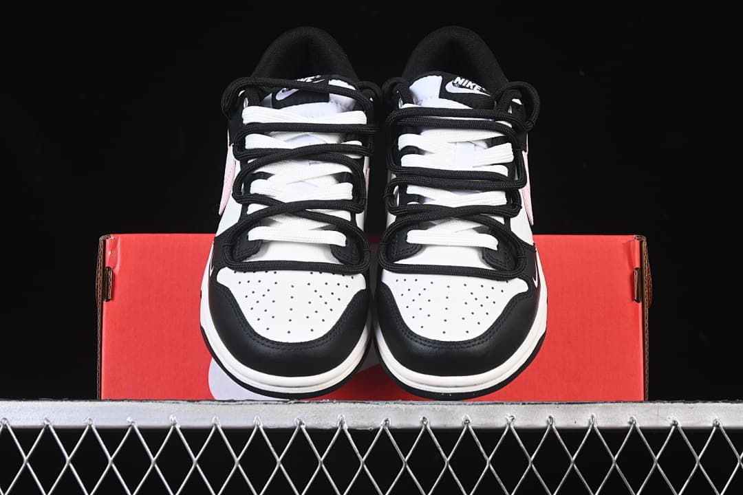 Nike Dunk Low Retro Black White Pink Sneakers