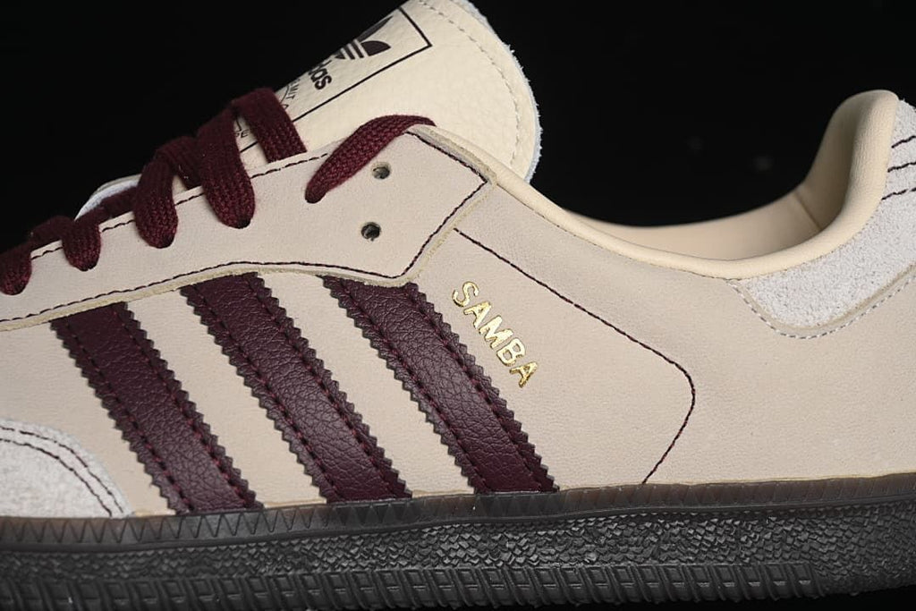 adidas Samba OG IG1987 Sneakers in Cream and Burgundy