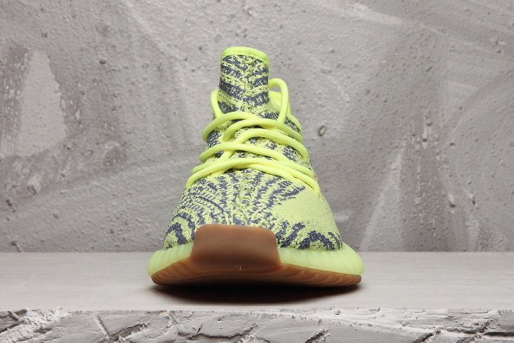 Yeezy Boost 350 V2 Sneakers in Lime Green and Brown