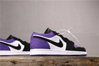 Jordan 1 Low Black White Purple 553558-125