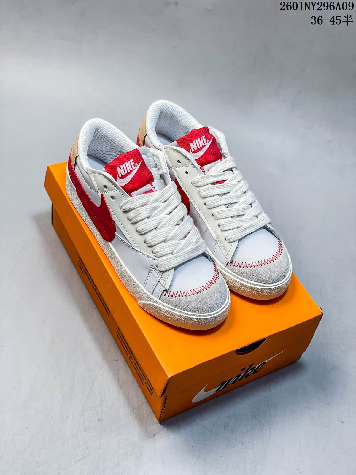 Nike Blazer Low ’77 Jumbo Sneakers White Red 2601NY296A09