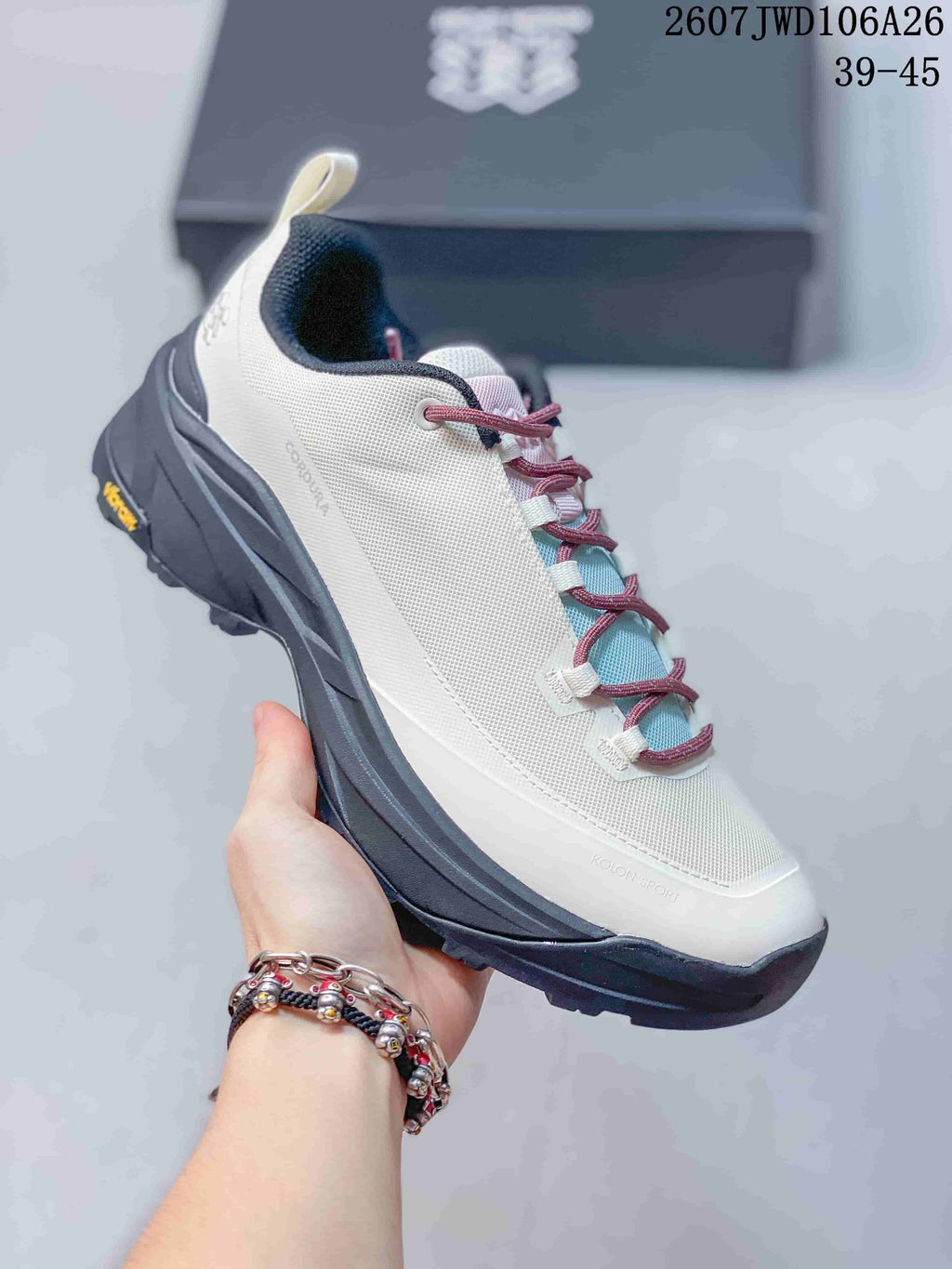 KOLON SPORT MA Approach Venti Hiking Shoes White Black 2607JWD106A26