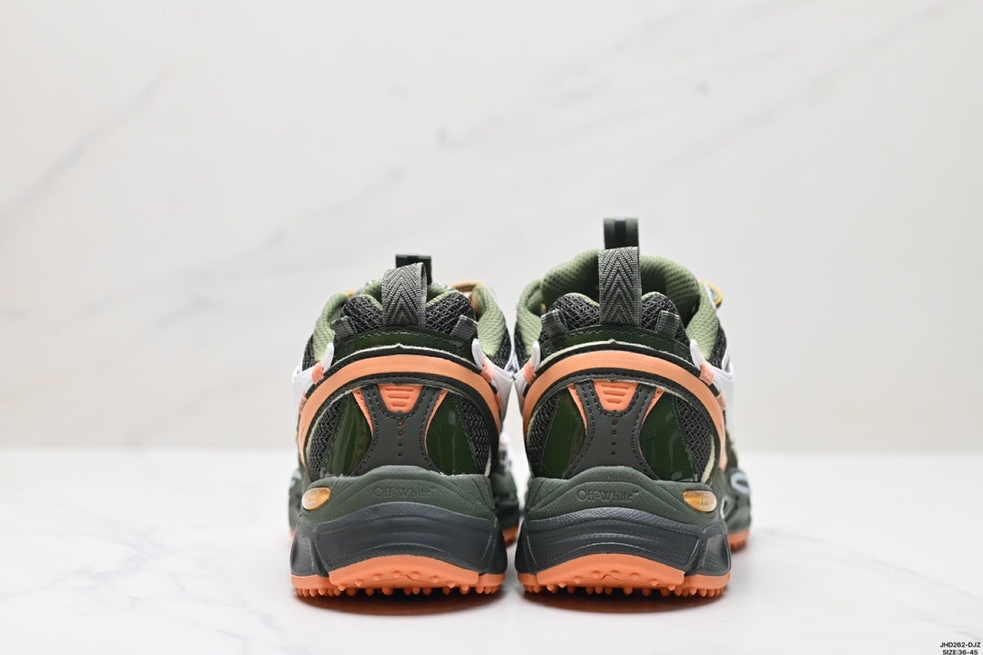 OFF-WHITE Be Right Back Chunky Sneakers Dark Green