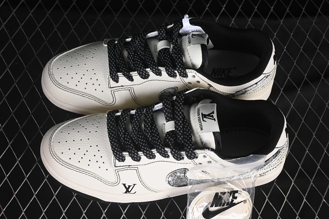 Nike SB Dunk Low x Louis Vuitton Nigo White Black