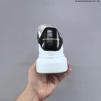 Alexander McQueen Oversized Low-Top Sneakers, White and Black